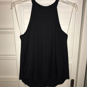 Black high neck flowy tank top SIZE small W/TAGS